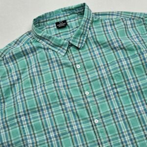 SCOTTeVEST Performance Shirt Mens XXXL Teal Blue Plaid Travel Utility Gorpcore